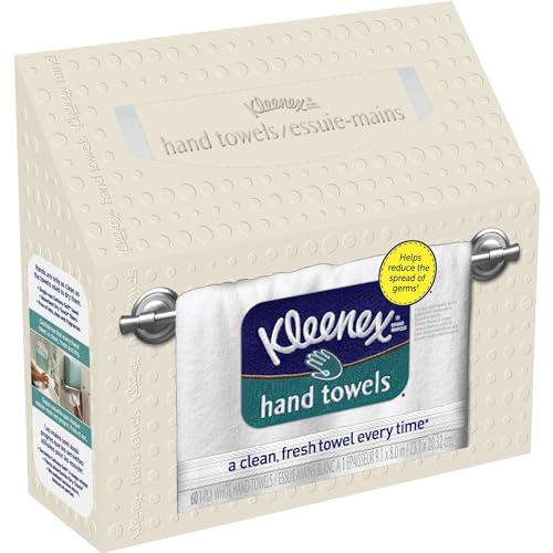 Kleenex Hand Towels, Single-Use Disposable Paper Towels, 1 Box, 60 Towels Total