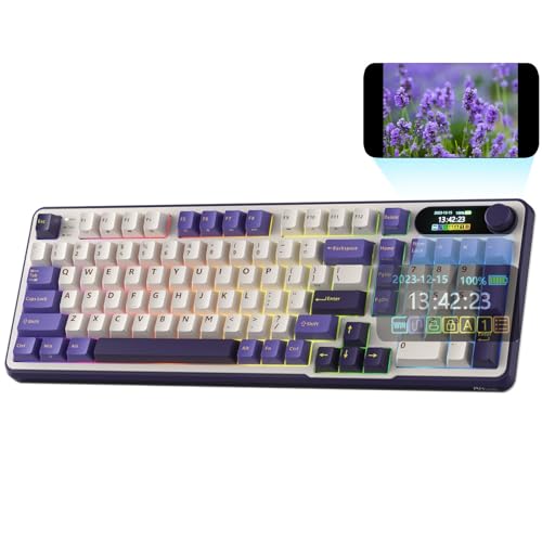 RK ROYAL KLUDGE S98 Mechanical Keyboard w/Smart Display & Knob, Top Mount 96% Wireless Mechanical Keyboard BT/2.4G/USB-C, Hot Swappable, Software Support, Creamy Sounding, 98 Keys
