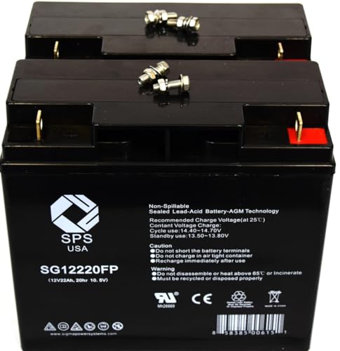 SPS Brand Replacement Battery for DSR PSJ4424 Pro Series 12&24V Jump Starter 12V 22AH Battery (2 Pack)