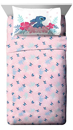 Jay Franco Disney Lilo & Stitch Paradise Dream Full Sheet Set - 4 Piece Set Super Soft and Cozy Kid’s Bedding - Fade Resistant Microfiber Sheets (Official Disney Product)