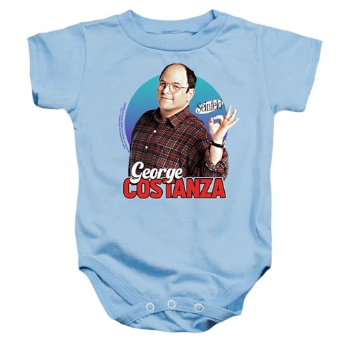 Popfunk Seinfeld George Unisex Infant Snap Suit for Baby (6 Months) Light Blue