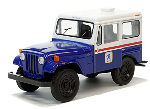 KiNSMART United States Postal Mail Truck 1971 Jeep DJ-5B Blue Edition 5' Die Cast Model Toy Car 1:26 Scale