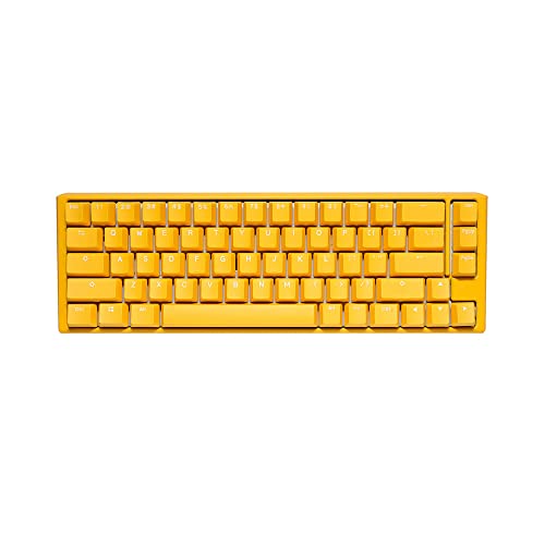 Ducky Channel Yellow One 3 SF 65% Hotswap RGB Double Shot PBT Quack Mechanical Keyboard (Cherry MX Clear)