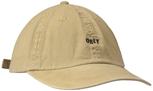 OBEY Men's Jumble Bar 6 Panel Hat, Khaki, One Size