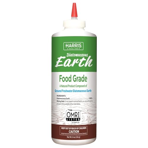 HARRIS Diatomaceous Earth Food Grade, Half Pound with Easy Application Puffer Tip