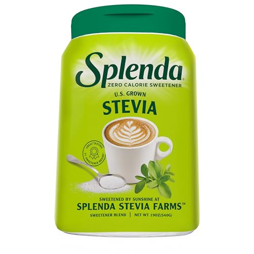 SPLENDA Stevia Zero Calorie Sweetener, Plant Based Sugar Substitute Granulated Powder, 19 oz Jar