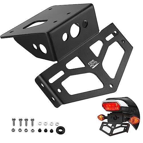 KEMIMOTO Compatible with 2022 2023 2024 Grom Fender Eliminator Kits MSX125 Grom License Plate Bracket Holder for 2022 + Grom Tail Tidy with OEM Turn Signal Holes