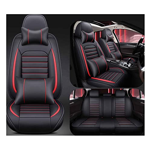 COFUNU Car Seat Cover Waterproof Full Set Leather, for DS All Models DS Ds3 Ds4 Ds6 Ds4S Ds5, Leather 5-Seat Car Seat Covers All Weather Front and Rear Seat Cover Protector (Color : Cream)