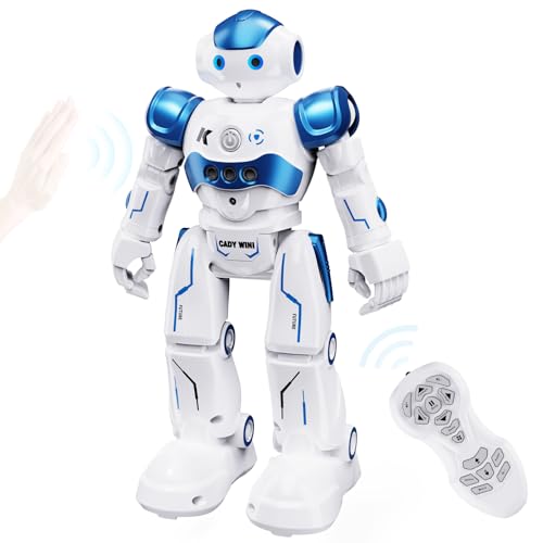 SGILE RC Robot Toys for Kids, Gesture Sensing Programmable Rechargeable Remote Control Robot for Age 3 4 5 6 7 8 12 Year Old Boys Girls Birthday Gift Present, Blue