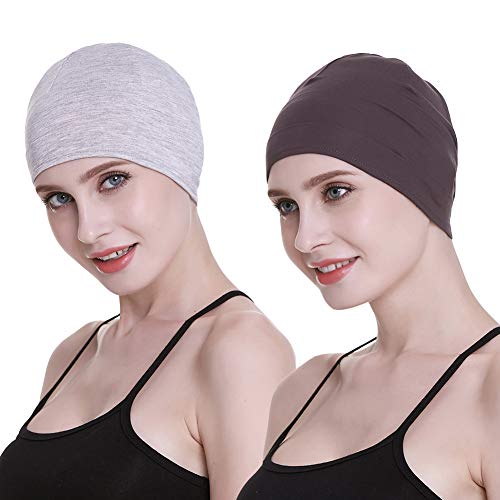 Women Night Cap Chemo Hair Loss Sleeping Hat 100% Bamboo Viscose