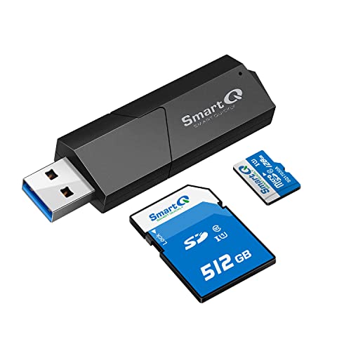 SmartQ C307 USB 3.0 Portable Card Reader for SD, SDHC, SDXC, MicroSD, MicroSDHC, MicroSDXC, with Advanced All-in-One Design