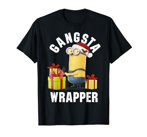 Despicable Me Minion Gansta Wrapper Christmas T-Shirt T-Shirt