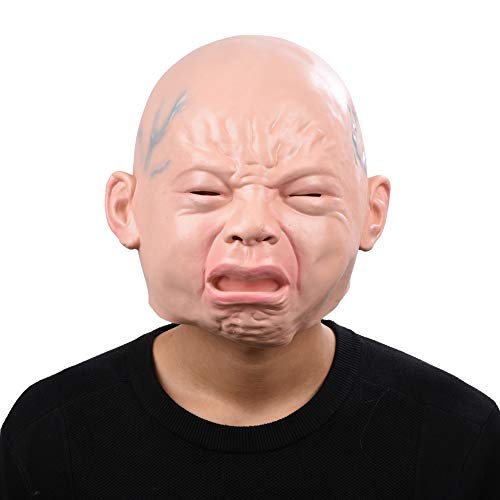 PARTY STORY Cry Baby Halloween Cosplay Costume Mask for Adults Decoration Props Latex Fancy Dress Novelty Full Head Masks