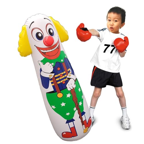 Jet Creations Clown Punching Bag Inflatable Figure with Weighted Bottom (You Fill Water/Sand), 1 pc, Multi, 42 inch Tall, FUN-BB03