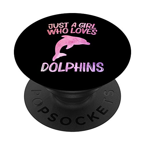 Just A Girl Who Loves Dolphins Gift For Women Beluga Fish PopSockets PopGrip: Swappable Grip for Phones & Tablets