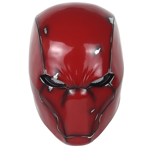 Tiangong Red Hood Helmet Metallic Effect Red Hood Mask Deluxe Cosplay Prop for Fans Collector's Edition (B)