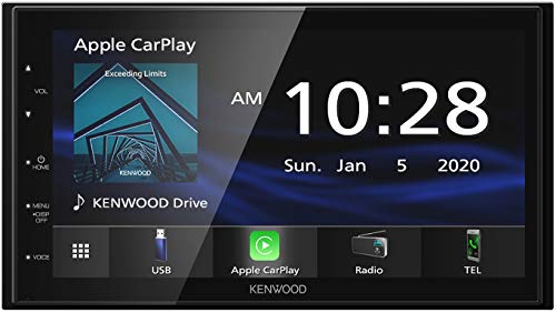 Kenwood DMX47S Digital Car Multimedia Player, 6.8' Capacitive Touch Screen, Apple CarPlay & Android Auto, Built-in Bluetooth, True Mirroring via USB, Rear View Camera Input & Superior Car Audio