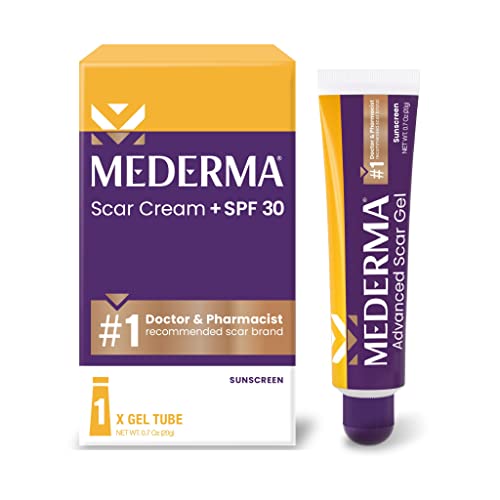 Mederma Scar Cream Plus SPF 30, Sunscreen, Protects from Sun Damage, Reduces the Appearance of Scars, 0.7 Ounce, 20 grams (Packaging May Vary)