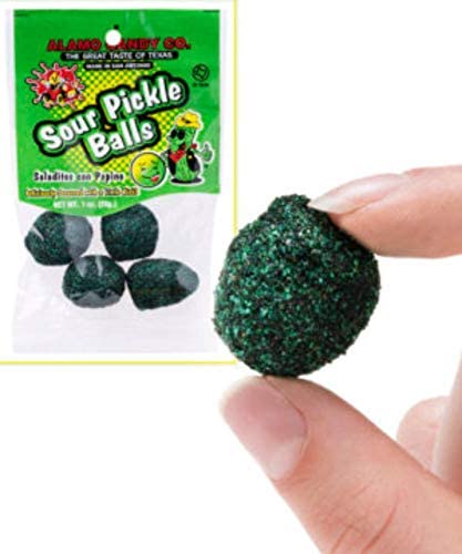 3pack- Sour Pickle Balls- Intense Candies with a pungent Sour Pickle Flavor