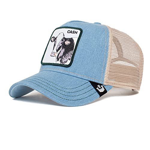 Goorin Bros. The Farm Unisex Original Adjustable Snapback Trucker Hat, Blue Cash Cow, One Size