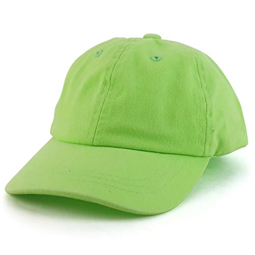 Trendy Apparel Shop Infant Size Unstructured Pigment Dyed Washed Baseball Cap - Lime