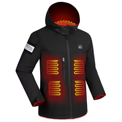 Gohero Upgraded Lightweight Heated Jacket for Men - Rechargeable Heating Jacket with 10000mAh Large Capacity Battery Pack (Medium)