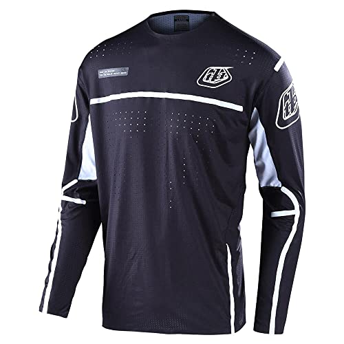 Troy Lee Designs Cycling MTB Bicycle Mountain Bike Jersey Shirt for Men, Sprint Ultra Jersey Lines (Black/White, Medium)