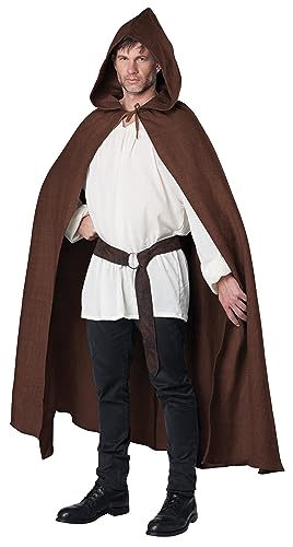 California Costumes Brown Hooded Cloak for Adults Standard