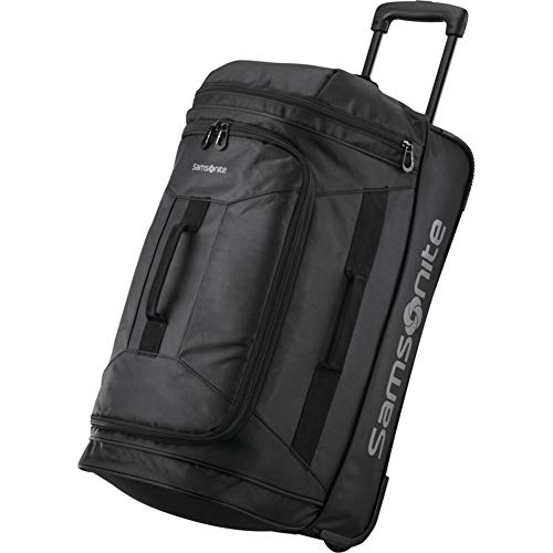 Samsonite Andante 2 Wheeled Rolling Duffel Bag, All Black, 22-Inch