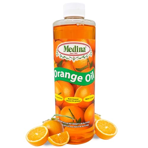 Medina Orange Oil Cleaner & Degreaser Concentrate | All Purpose Cleaner | Orange Citrus Degreaser | Home Outdoor Garden Automotive Use | Oil Cleaner Degreaser for Mopping | Wood Kitchen Cabinet - 16oz