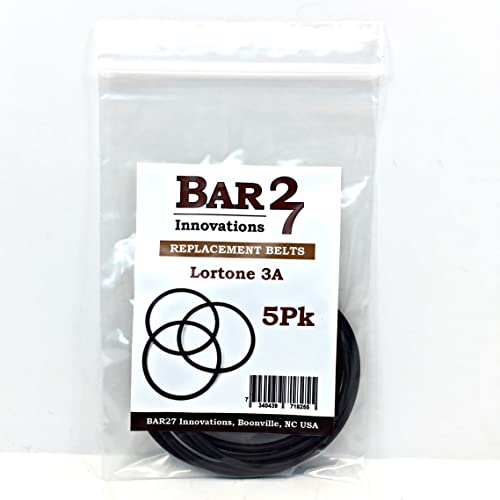 Bar27 Innovations Replacement Belts 5 Pack LORTONE Model 3A Rock Tumbler Drive Belt