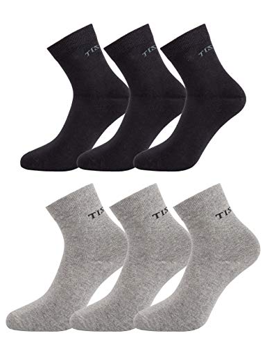 TISOKS Men's and Women's 6-Pack Mixed Anti Odor Anti Stink Deodorant Quarter Crew Sports Socks for Athletes Foot