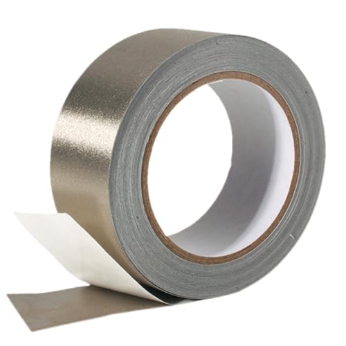 Double Conductive Tape 2inch x 50Feet Faraday Fabric Cloth Tape for ESD Grounding, EMI Shielding, Car Wire Harness, RFI Signal Blocking, Electrical Repair, Cable Interference Shield, Seal RF Enclosure