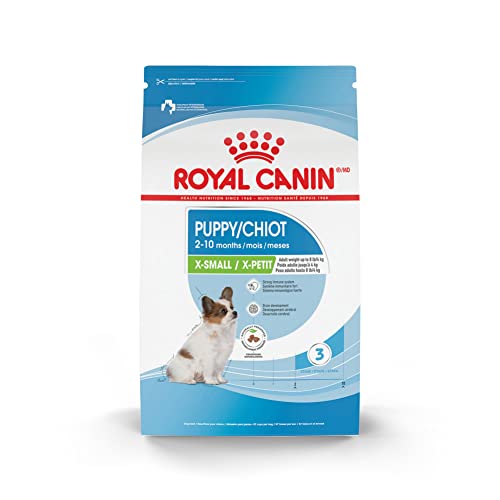Royal Canin Size Health Nutrition X-Small Breed Dry Puppy Food, Supports Brain Development, Immune Support and Digestive Health, 3 lb Bag