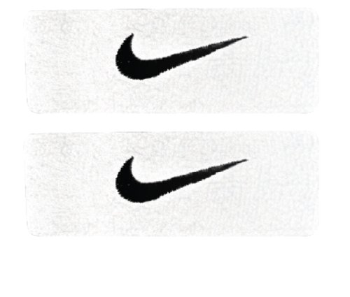 Nike Swoosh Bicep Bands (White/Black, Osfm)
