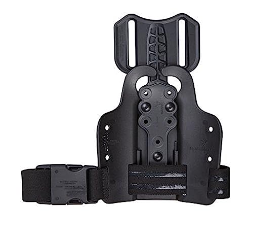SAFARILAND Drop Flex Adapter with Single Strap Leg Shroud for Gun Holsters, Assembly Polymer,Black
