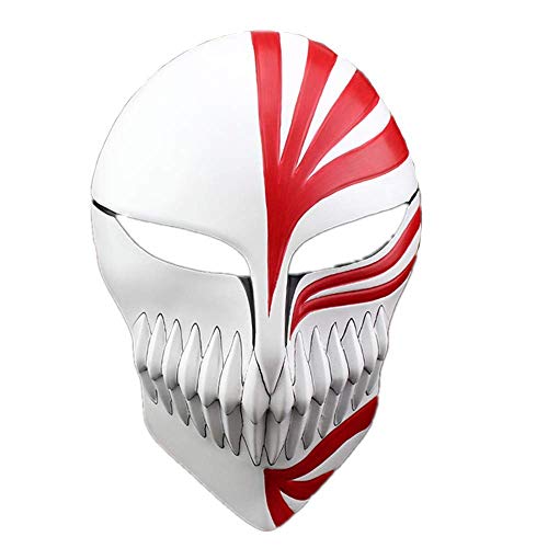 Halloween Masquerade Anime Death Ichigo Resin Mask Kurosaki Cosplay Mask Decoration Gift (red)