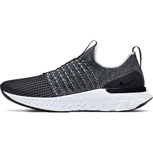 Nike Men's React Phantom Flyknit 2 Running Shoes Black | White Size 10