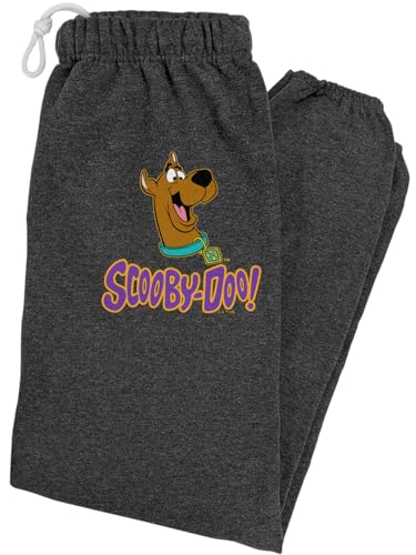 Scooby Doo! Big Smile Scooby Unisex Jogger Sweatpants for Men and Women, Charcoal Heather, X-Large