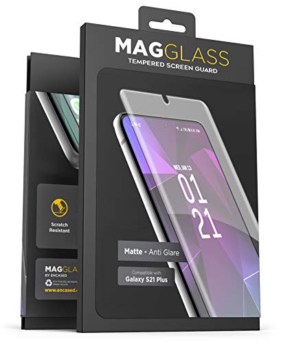 magglass Tempered Glass for Samsung Galaxy S21 Plus Matte Screen Protector, Anti Glare Finish (Scratch Resistant/Bubble Free/Case Compatible) [Does NOT Support Fingerprint Unlock]