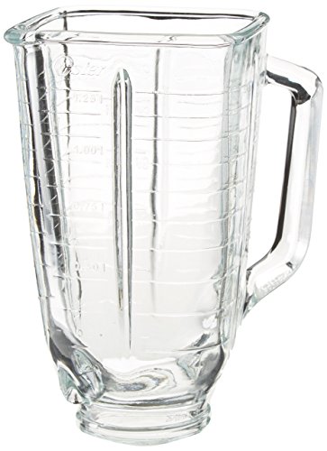 Oster 5-Cup Glass Square Replacement Blender Jar, 4.5' Top for Oster Models Only