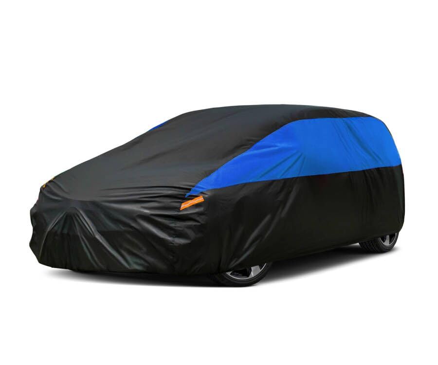 GUNHYI Hatchback Car Cover for Automobiles All Weather Waterproof, Universal Fit Honda Civic Hatchback, Ford Focus Hatchback, Subaru Impreza Hatchback, Chrysler PT Cruiser etc.