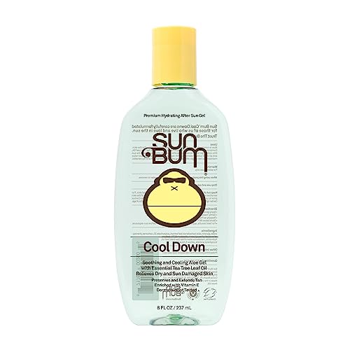 Sun Bum Cool Down Aloe Vera Gel | Vegan After Sun Care with Cocoa Butter to Soothe and Hydrate Sunburn | 8 oz