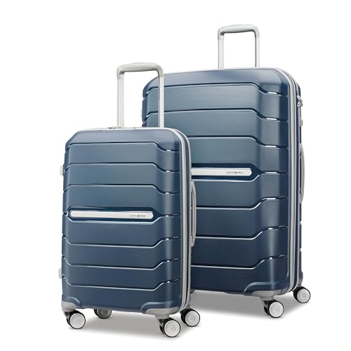 Samsonite Freeform Hardside Expandable with Double Spinner Wheels, Navy, 2-Piece Set (21/28)