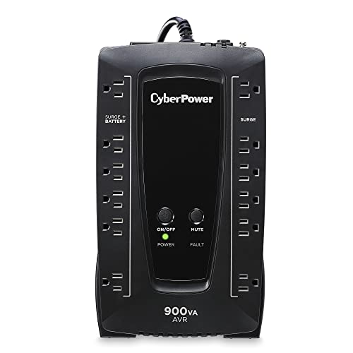 CyberPower AVRG900U AVR UPS System, 900VA/480W, 12 Outlets, Compact