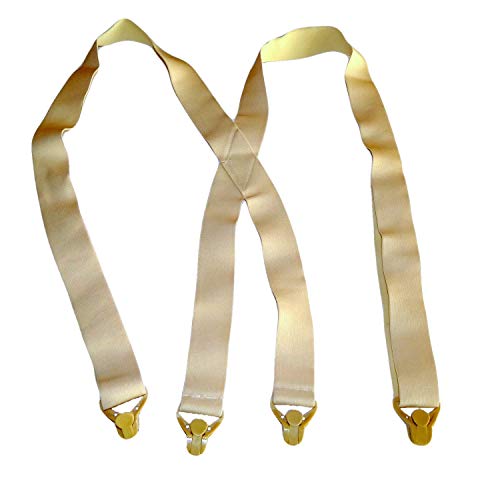 Hold Up Suspenders for Men - Under-Ups X Back Style - Patented 'No-Buzz' Composite Gripper Clasps - Hidden 1 1/2' wide Suspenders - Perfect Undergarment Solution