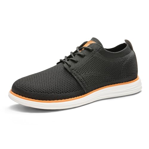 Bruno Marc Mens AirEaseⅠ Mesh Sneakers Oxfords Lace-Up Lightweight Casual Walking Shoes, 1/Black - 11(Grand-01)