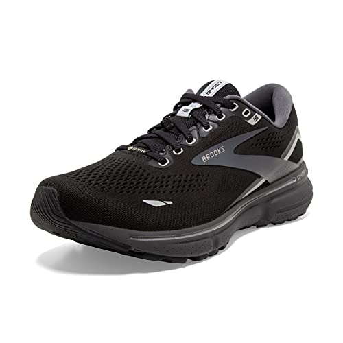 Brooks Men's Ghost 15 GTX Waterproof Neutral Running Shoe - Black/Blackened Pearl/Alloy - 10.5 Medium