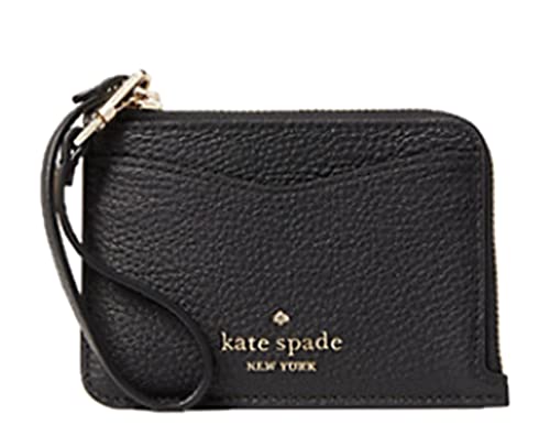Kate Spade New York Leila Leather Card Holder Wristlet, Black