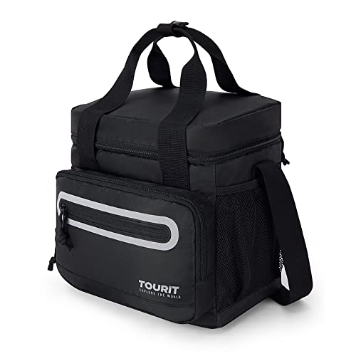 TOURIT Large Lunch Bag 14L Insulated Lunch Box Lunch Cooler for Men&Women Work, Black